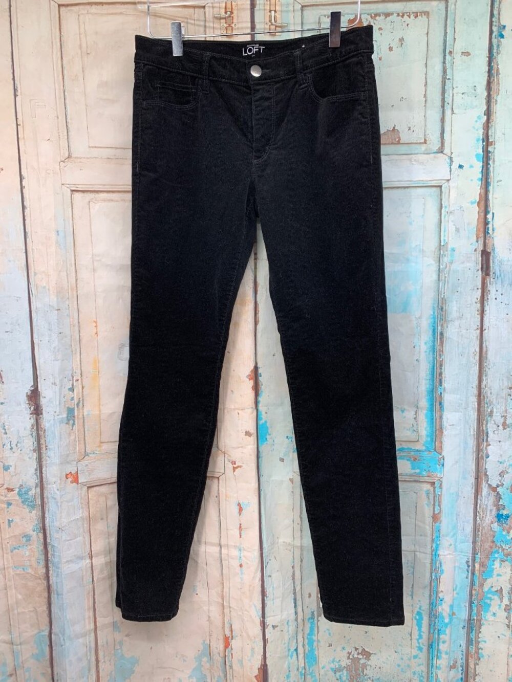 Ann Taylor LOFT 6 Modern Skinny  6 Black Twill Stretch